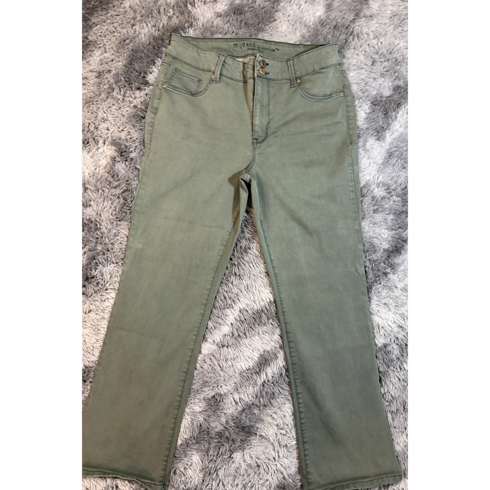 M Jeans by Maurices Jeans Womens 10 Blue Denim High Rise Curvy Boot Cut Green